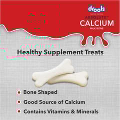 Drools Absolute Calcium Milk Bone, Dog Supplement for Medium Breed Dogs, 16 Pieces, 880g