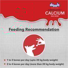 Drools Absolute Calcium Milk Bone, Dog Supplement for Medium Breed Dogs, 16 Pieces, 880g
