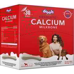 Drools Absolute Calcium Milk Bone, Dog Supplement for Medium Breed Dogs, 16 Pieces, 880g