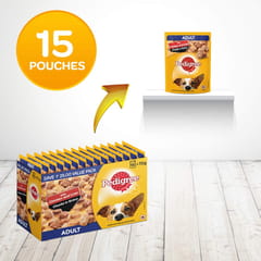 Pedigree Adult Wet Dog Food, Chicken & Liver Chunks in Gravy, 70 g (Pack of 15)