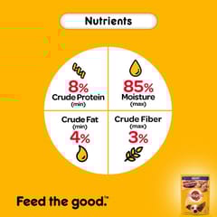 Pedigree Adult Wet Dog Food, Chicken & Liver Chunks in Gravy, 70 g (Pack of 15)