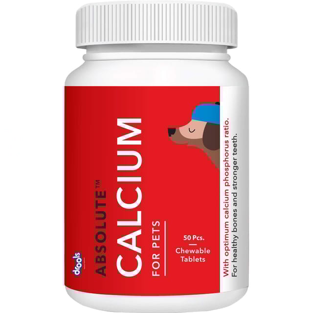 Drools Absolute Calcium Tablet - Dog Supplement, 50 Pieces