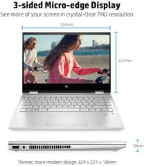 HP Pavilion x360 Core i5 10th Gen - (8 GB/512 GB SSD/Windows 10 Home) 14-dh1179TU 2 in 1 Laptop  (14 inch, Mineral Silver, 1.58 kg, With MS Office)