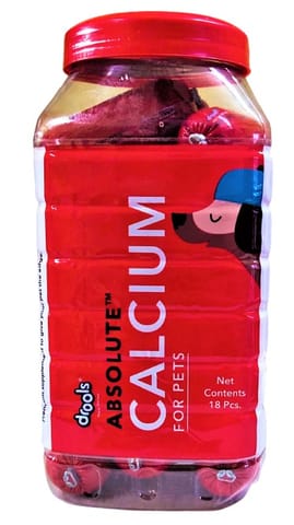 Drools Absolute Calcium Sausage Dog Supplement - Jar, 18 Pcs
