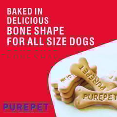 Purepet Mutton Flavour, Real Chicken Biscuit,Dog Treats- Jar, 455g