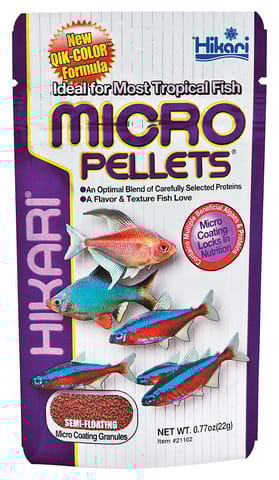 Hikari Tropical Micro Pellets - Specialist's Fish Food - For Tetra, Barbs and Small-Mouthed Fish, 45g