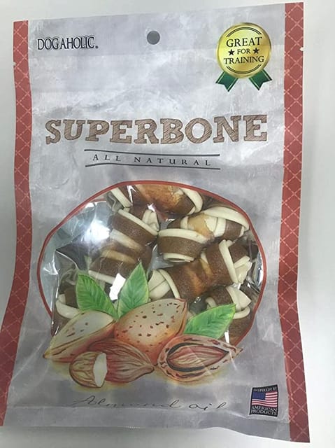 SBAMOK7 - Dogaholic® Super Bone Almond Oil Knotted, 7pcs