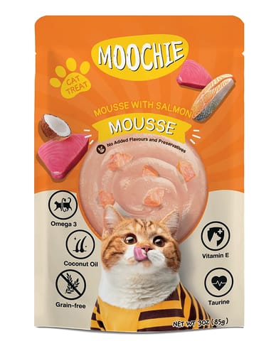 MOOCHIE Cat Gravy - MOUSSE WITH SALMON (MCMWS85), 85 g