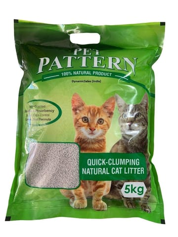 PET PATTERN Quick Clumping Natural Cat Litter, 10 KG (PP-NCL-10)