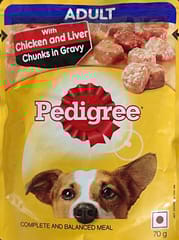 PEDIGREE ADULT Gravy, 70  g - CHICKEN & LIVER CHUNKS in Gravy (21-PDG-ACL-X70)