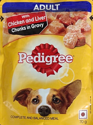PEDIGREE ADULT Gravy, 70  g - CHICKEN & LIVER CHUNKS in Gravy (21-PDG-ACL-X70)