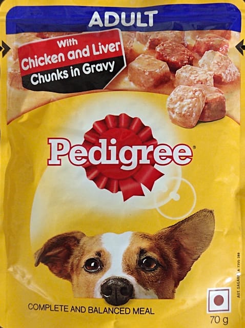 PEDIGREE ADULT Gravy, 70  g - CHICKEN & LIVER CHUNKS in Gravy (21-PDG-ACL-X70)