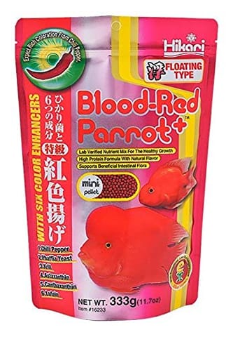 HIKARI BLOOD-RED PARROT - Specialist's Fish Food, 333 g - MINI (2.5 ~ 2.8 mm)