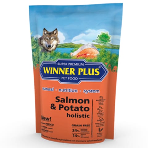 WINNER PLUS SALMON & POTATO HOLISTIC Super Premium Dry Food, 300 g (WP-SPH-X3)