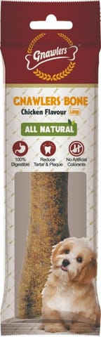 GNAWLERS CHICKEN BONE (RAWHIDE With NO RAWHIDE), 400 g - 4 Pcs (LARGE)