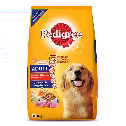 PEDIGREE DRY DOG FOOD ADULT, 15 KG - CHICKEN & VEG (21-PDG-ACV-15K)