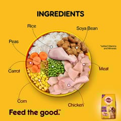 PEDIGREE DRY DOG FOOD ADULT, 15 KG - CHICKEN & VEG (21-PDG-ACV-15K)