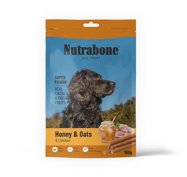 NUTRABONE SUPER FUSION Dog Treat, 100 g - HONEY OATS & CHICKEN (NB10HOC)