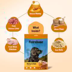 NUTRABONE SUPER FUSION Dog Treat, 100 g - HONEY OATS & CHICKEN (NB10HOC)
