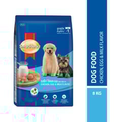 SMARTHEART DRY DOG FOOD CHICKEN EGG & MILK, 8 KG - PUPPY (S800PCM)