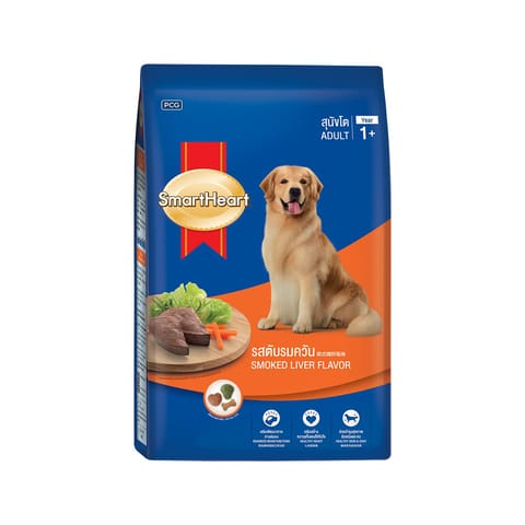 SMARTHEART DRY DOG FOOD SMOKED LIVER, 1.5 KG - ADULT (ID8-DAN-20105)
