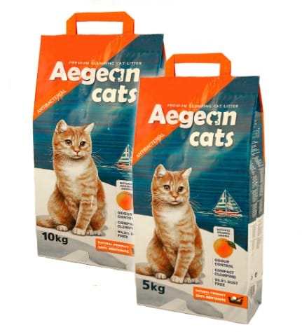 Aegean Cats cat litter natural Orange, 10 Kg