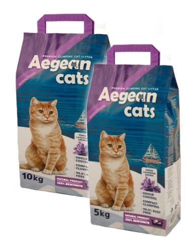 Aegean Cats cat litter Lavender, 10 Kg