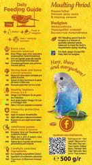 RO21020 - RIO Moulting Period Feed for BUDGIES, 500 g