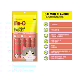 Me-O CREAMY CAT TREATS SALMON, 60 g (15 g X 4)(21-ID5-CACH-4515)