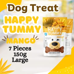 GNAWLERS HAPPY TUMMY DAILY DENTAL CHEWS LARGE, 150g X 7 PCs - MANGO (19-GNW-HTM-N07)