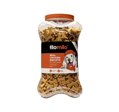 FILOMILO Real Chicken Dog Biscuits, 500 G - MUTTON Flavour (21-FML-BKM-0X5)