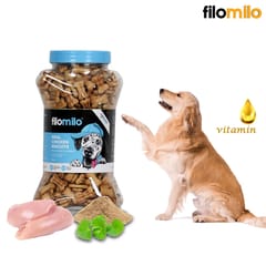 FILOMILO Real Chicken Dog Biscuits, 1000 G - MILK & EGG Flavour (21-FML-BKM-1K0)