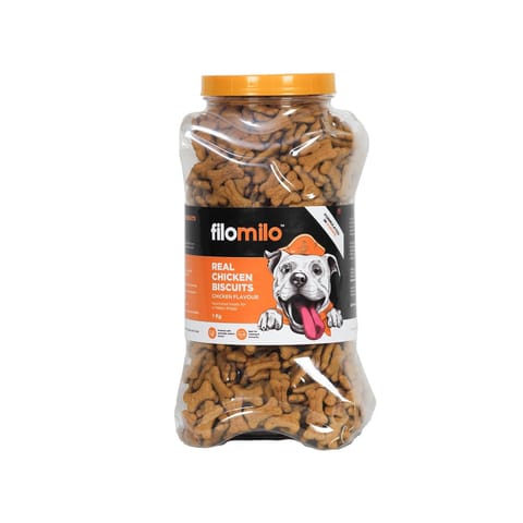 FILOMILO Real Chicken Dog Biscuits, 500 G - CHICKEN Flavour (21-FML-BKC-0X5)