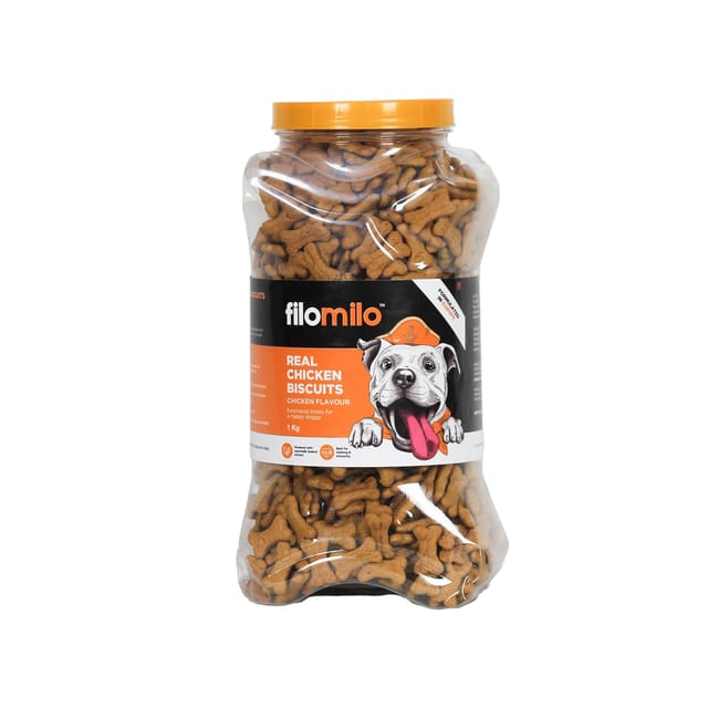FILOMILO Real Chicken Dog Biscuits, 500 G - CHICKEN Flavour (21-FML-BKC-0X5)