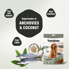 NUTRABONE SUPER FUSION Dog Treat, 100 g - ANCHOVIES & COCOANUT (19-NB-ANC-X1K)
