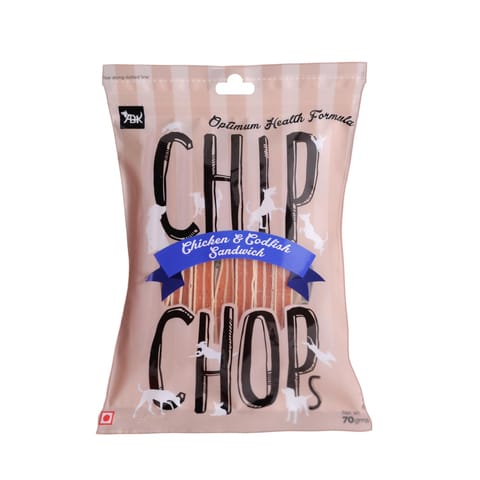 CHIP CHOPS DOG TREATS, 70 G - SUN DRIED CHICKEN JERKY (CC1213)(21-CC-DCJ-X07)