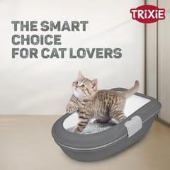 TRIXIE BERTO CAT LITTER TRAY WITH SEPARATING SYSTEM - LARGE (BLUE)(40152)