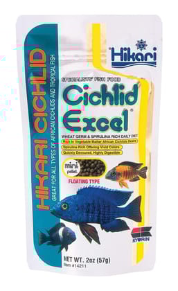 Hikari Cichlid Excel | 57gm | Cichlid Food | Mini Pellet |Floating Type