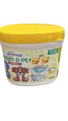 Boost-O-PET Milk REPLACER, Banana Flavour for weaning Puppies and Kittens, 400 g