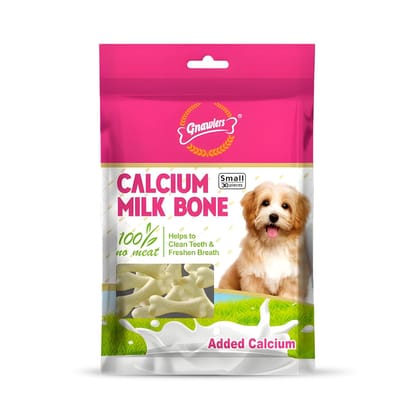 Gnawlers Calcium Milk Bone - Small 30 Pieces 270 g for Dogs All Life Stages by PetXperts